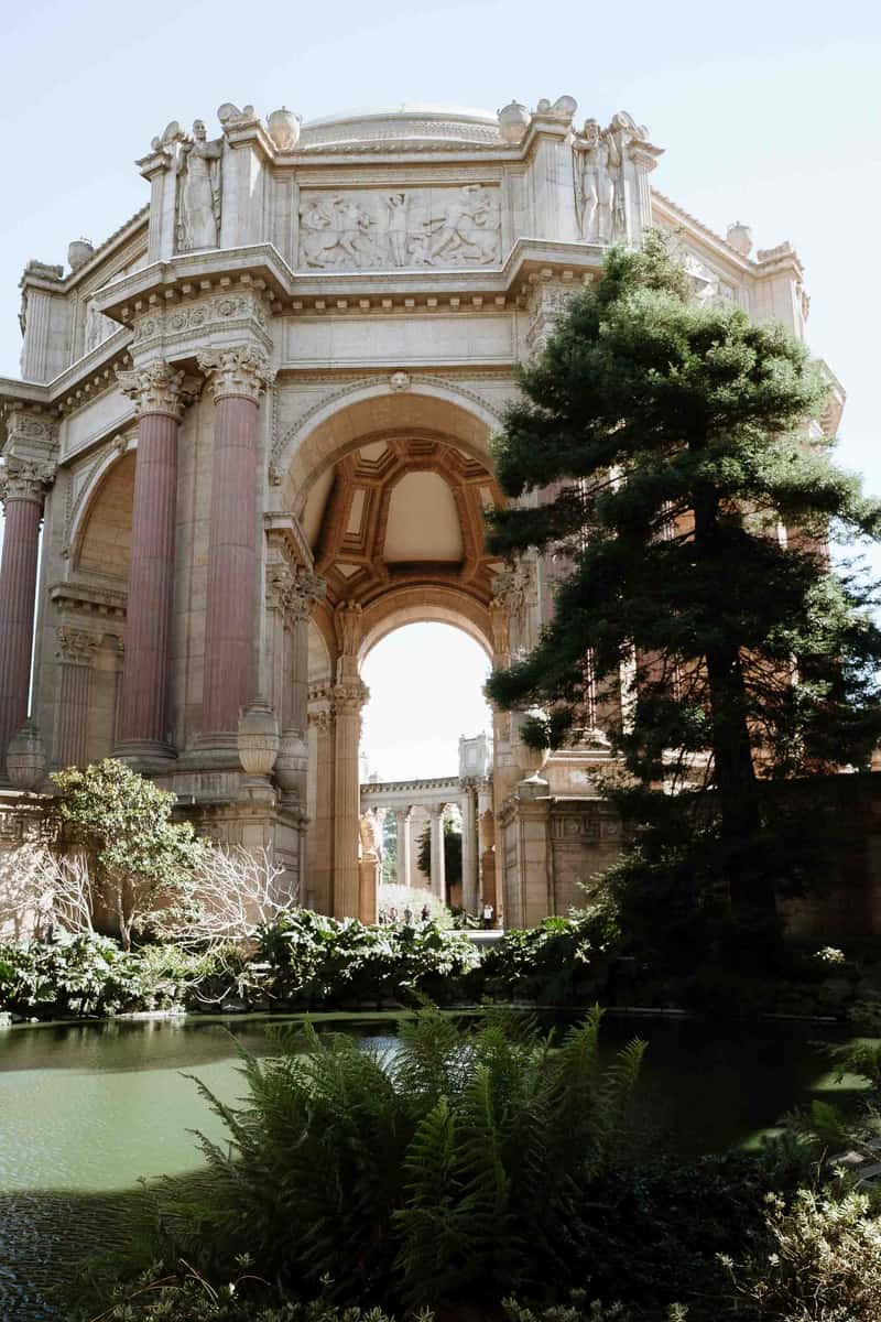 Elopement photoshoot at the Palace of fine arts, San Francisco, CA, USA